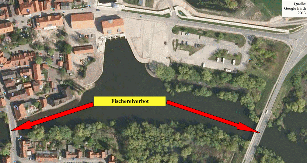 Karte zum Fischereiverbot